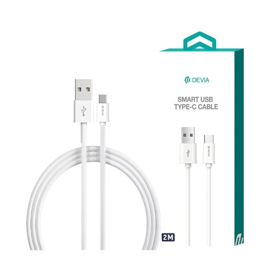 Cabo Devia EC066 Smart Series Tipo-C 2,1A 2M Branco